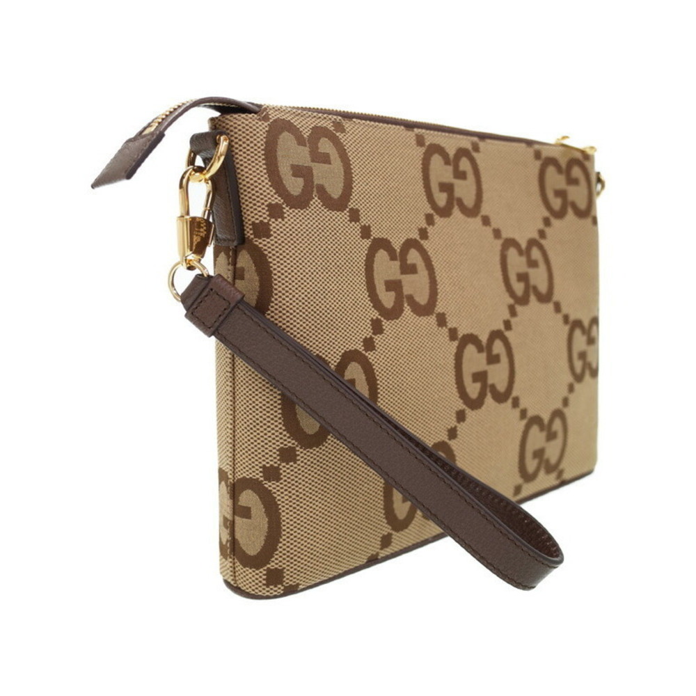 Gucci Messenger Crossbody Brown Bag GG Jumbo